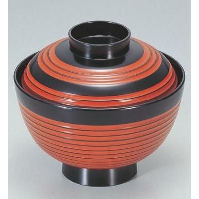 小吸椀 3.7寸荒筋椀朱ひも 漆器