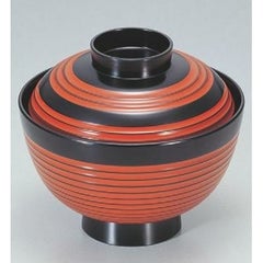 小吸椀 3.7寸荒筋椀朱ひも 漆器