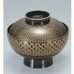 小吸椀 御殿吸椀黒武蔵野天金 SH塗 漆器