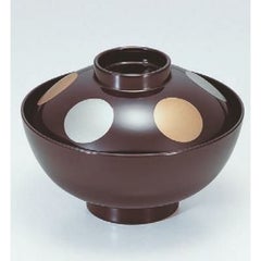 小吸椀 4寸平仙才椀溜日月 漆器