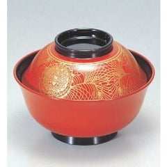 小吸椀 4寸羽反吸椀朱金蘭 SH塗 漆器