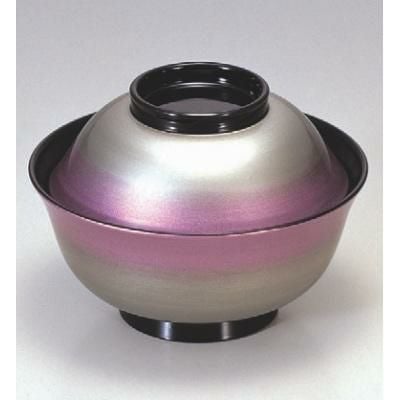 小吸椀 4寸羽反吸椀紫銀ぼかし SH塗 漆器