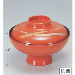 小吸椀 3.8寸丸駒吸椀朱花帯 漆器