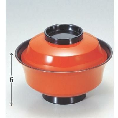 小吸椀 竹型吸椀朱 漆器