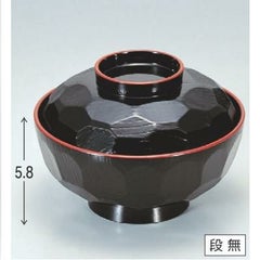 小吸椀 4.2寸亀甲吸椀黒天朱 漆器