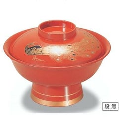 丼碗 7寸大名型丼椀孔雀内朱 漆器