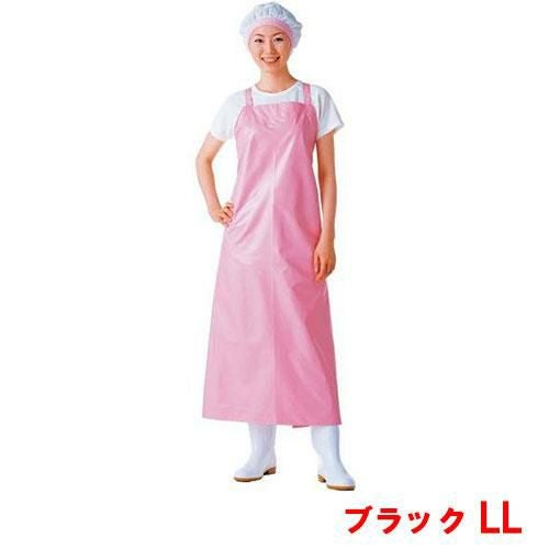 マイティクロス エプロン 胸当 E-1001-7 ブラック LL