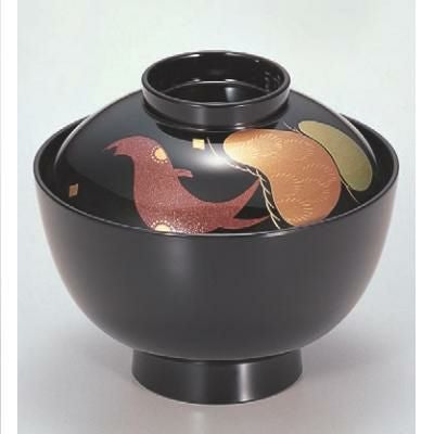 小吸椀 新越前椀黒老松 漆器