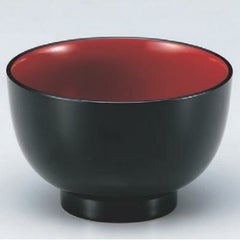 汁椀 3.6寸宝町汁椀黒内朱 漆器
