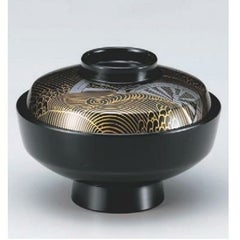 小吸椀 天竜寺吸椀黒御所車 SH塗 漆器