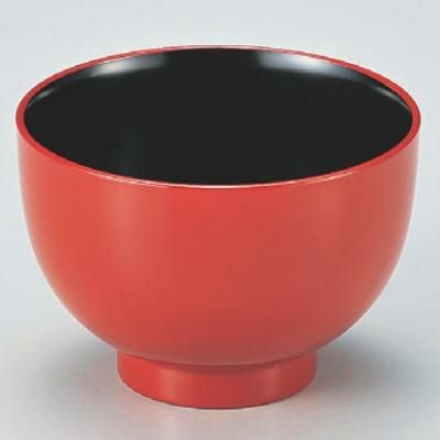 汁椀 なでしこ汁椀朱内黒 漆器