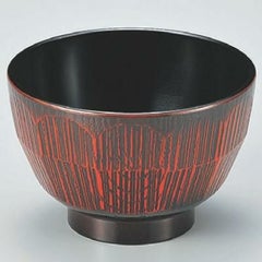 汁椀 3.6寸ハツリ亀甲木目汁椀栃ハケ目 漆器