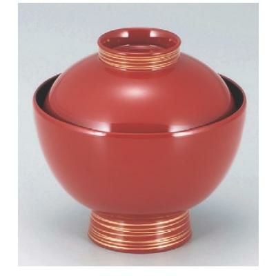 小吸椀 朱筋目 漆器 高さ70 直径:104