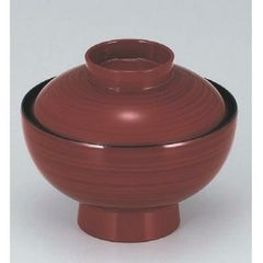 小吸椀 御殿吸椀朱木目 漆器