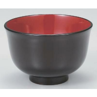 汁椀 木製羽反椀溜内朱 漆器