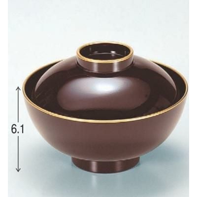 小吸椀 4寸平仙才椀マロン天金 漆器