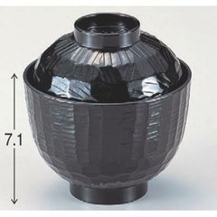 小吸椀  3.2寸木彫小吸椀黒  漆器 高さ71 直径:95