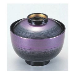 小吸椀 3.4寸弥生吸椀紫ぼかしつば金 SH塗 漆器