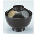 小吸椀 新越前椀黒日月 SH塗 漆器