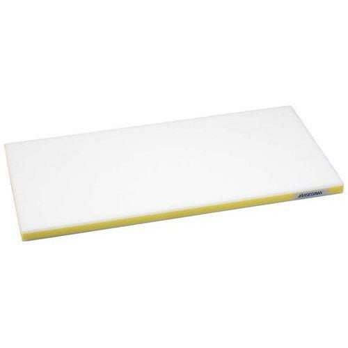 ポリエチレンかるがるまな板SD/標準タイプ (両面シボ付) 20mm イエロー 【送料別】 幅500×奥行250×高さ20mm