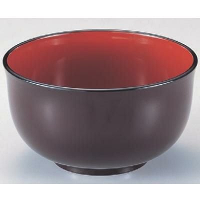 丼碗 6寸羽反丼椀溜内朱 漆器