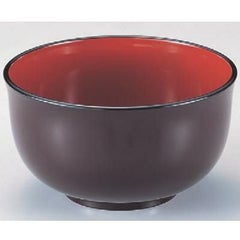 丼碗 6寸羽反丼椀溜内朱 漆器