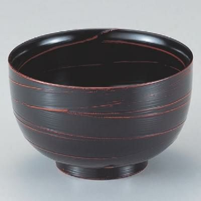 丼碗 4.5寸来幸丼一筆曙 漆器