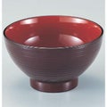 丼碗 5寸乱筋木目丼溜内朱 漆器