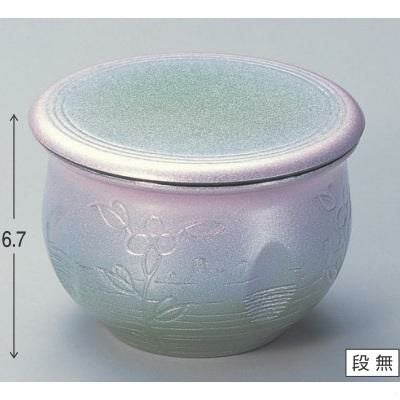 飯碗 花紋飯器ピンク緑パール内黒塗 漆器