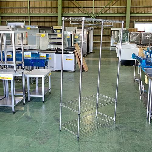 エレクター棚45cm×90cm3枚 送料込み　スリーブ付　中古 中古】エレクターシェルフ 幅900×奥行450×高さ1800 【送料別途見積