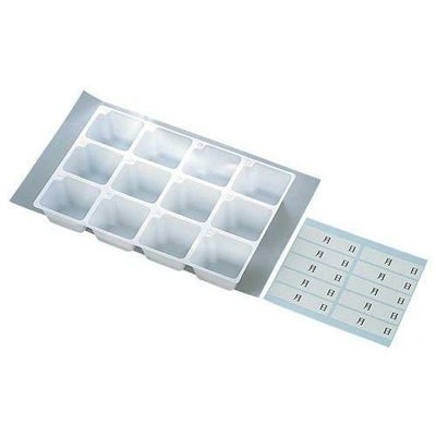 PS製 使い捨て 検食容器トレーセット 12穴(100枚入)