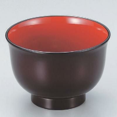 汁椀 3.3寸美里汁椀溜内朱 漆器