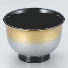 汁椀 3.3寸美里汁椀金銀光彩 漆器