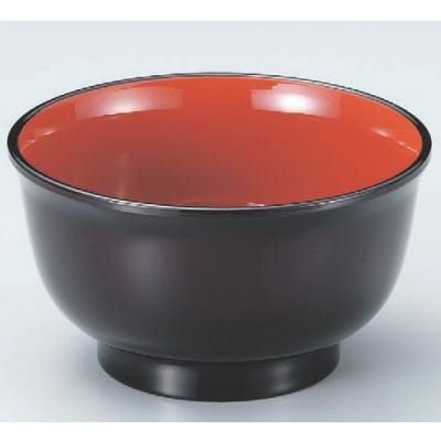 飯碗 4.5寸美里飯椀溜内朱 漆器