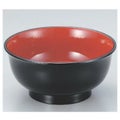 丼碗 5.3寸美里丼椀黒内朱 漆器