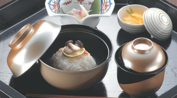 小吸椀 4寸羽反椀金流線銀地塗本漆塗 漆器