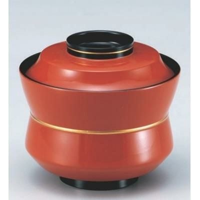 小吸椀 3.5寸杵型椀朱金ライン 漆器