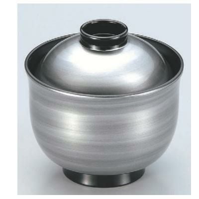 小吸椀 3寸リリー椀銀渦刷毛目 漆器