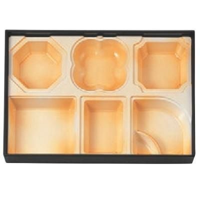 松花堂 ニュー尺3寸松花堂用D.X懐石仕切オレンジ吹塗 クリ-ン塗