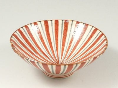 錦内外朱十草柚子白反型 小丼