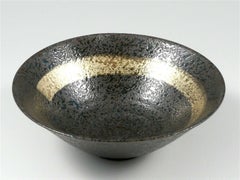 黒吹陶金彩 預け鉢