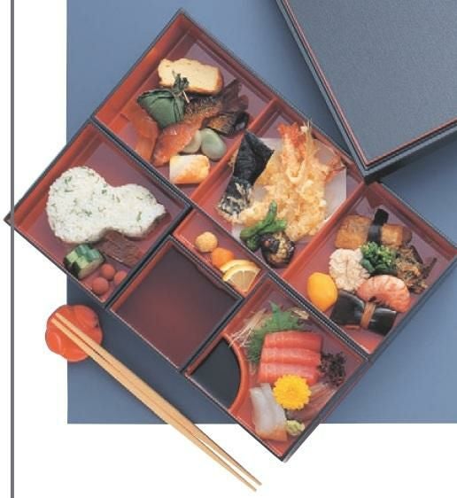 松花堂 尺2寸吹寄御膳松花堂黒布目天朱全セット