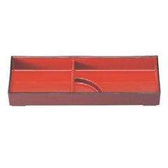 弁当箱 タレ付溜布目内朱