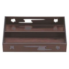 珍味 9寸春日透かし盛器溜内塗