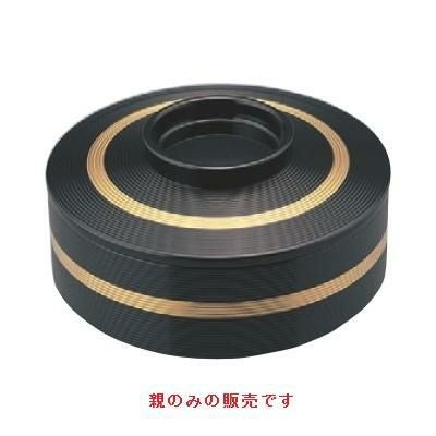 松花堂 丸千筋松花堂黒に金線内黒オヤのみ