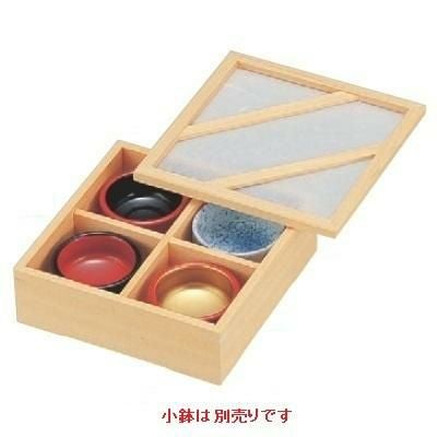 珍味 白木5寸角珍味(蓋付)オプション別