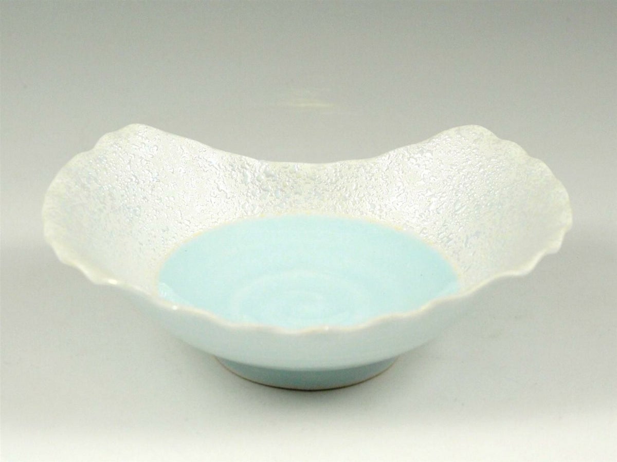 見込青白磁ラスター ウェーブ小鉢