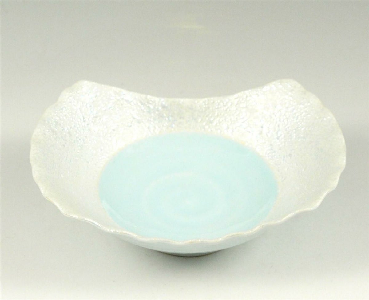 見込青白磁ラスター ウェーブ小鉢