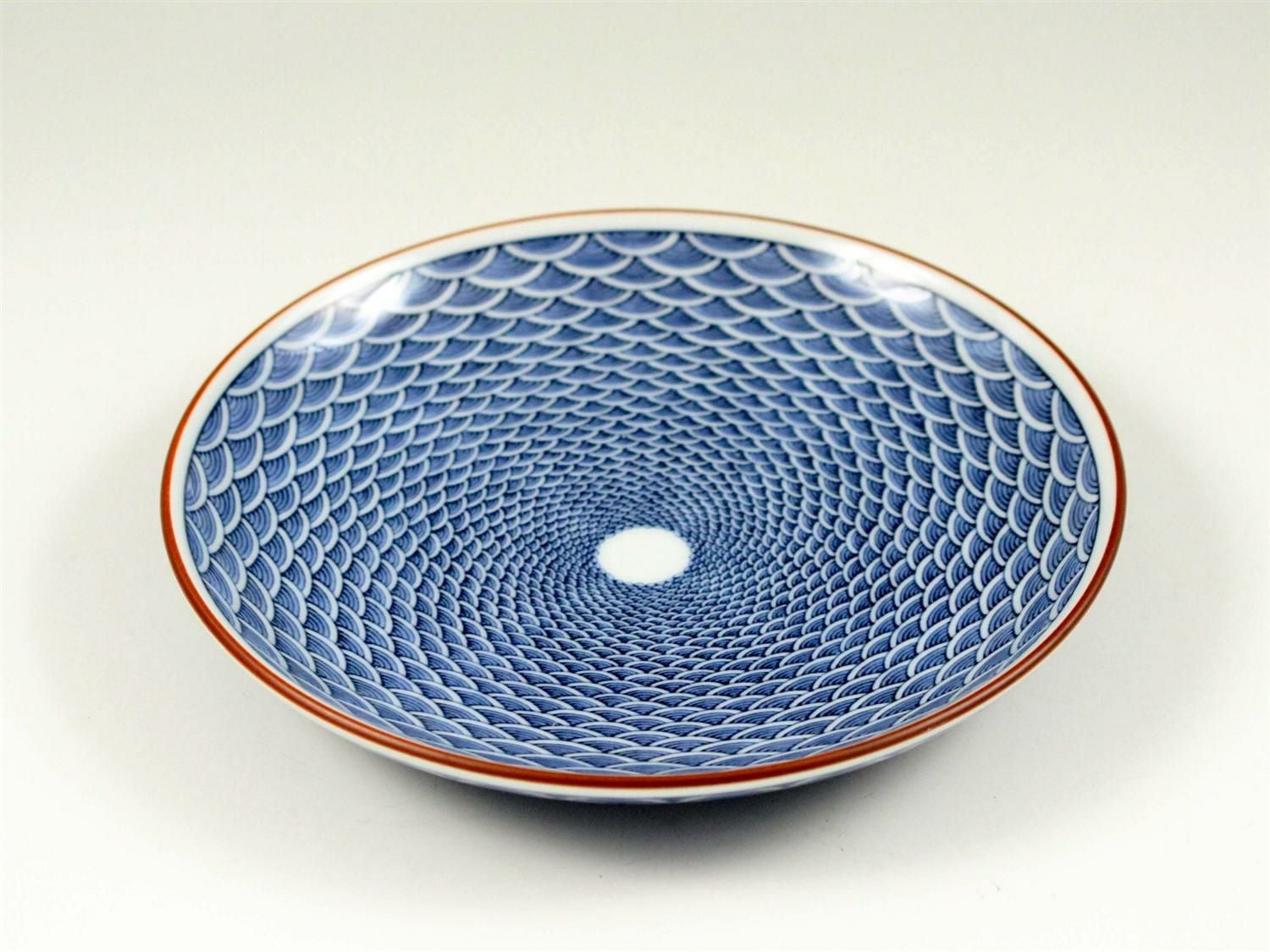 有田焼 青海波文 旨味 5寸皿(10枚入)/小物送料対象商品