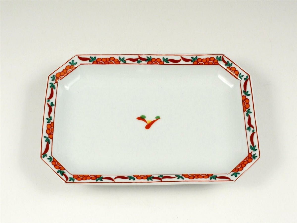 錦万歴八角 銘々皿